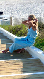 Tribal Ayva Button Front Jumpsuit : Sailboat