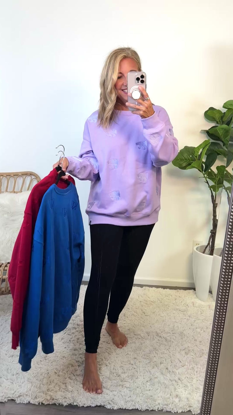 KU Ritter Embroidered Sweatshirt : Royal