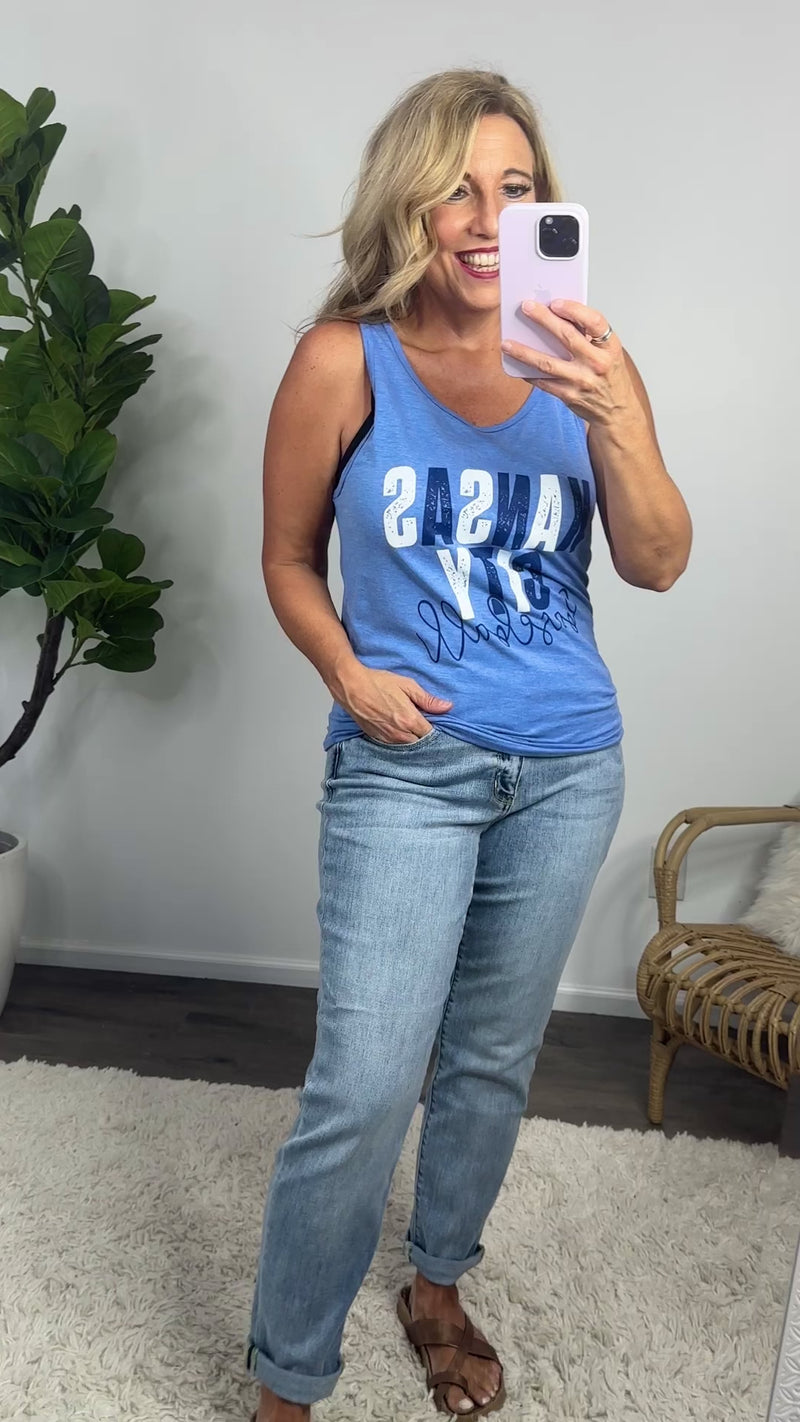 Kansas City Baseball Tank Top : Blue