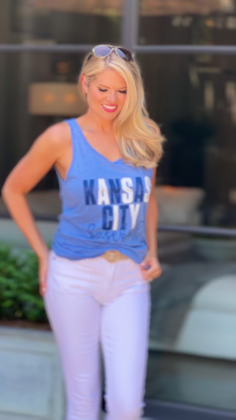 Kansas City Baseball Tank Top : Blue