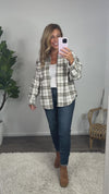 Mountain Hikes Plaid Shacket : Cream/Mocha