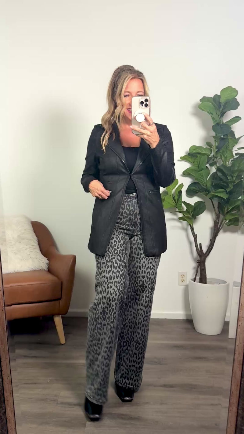 Charlie B Deka Faux Suede Jacket : Black