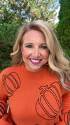 Pumpkin Patch Knit Sweater : Rusty Orange