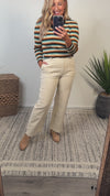 Nicky Corduroy Pants : Almond