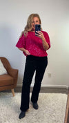 Holiday Parties Sequin Top : Fuchsia