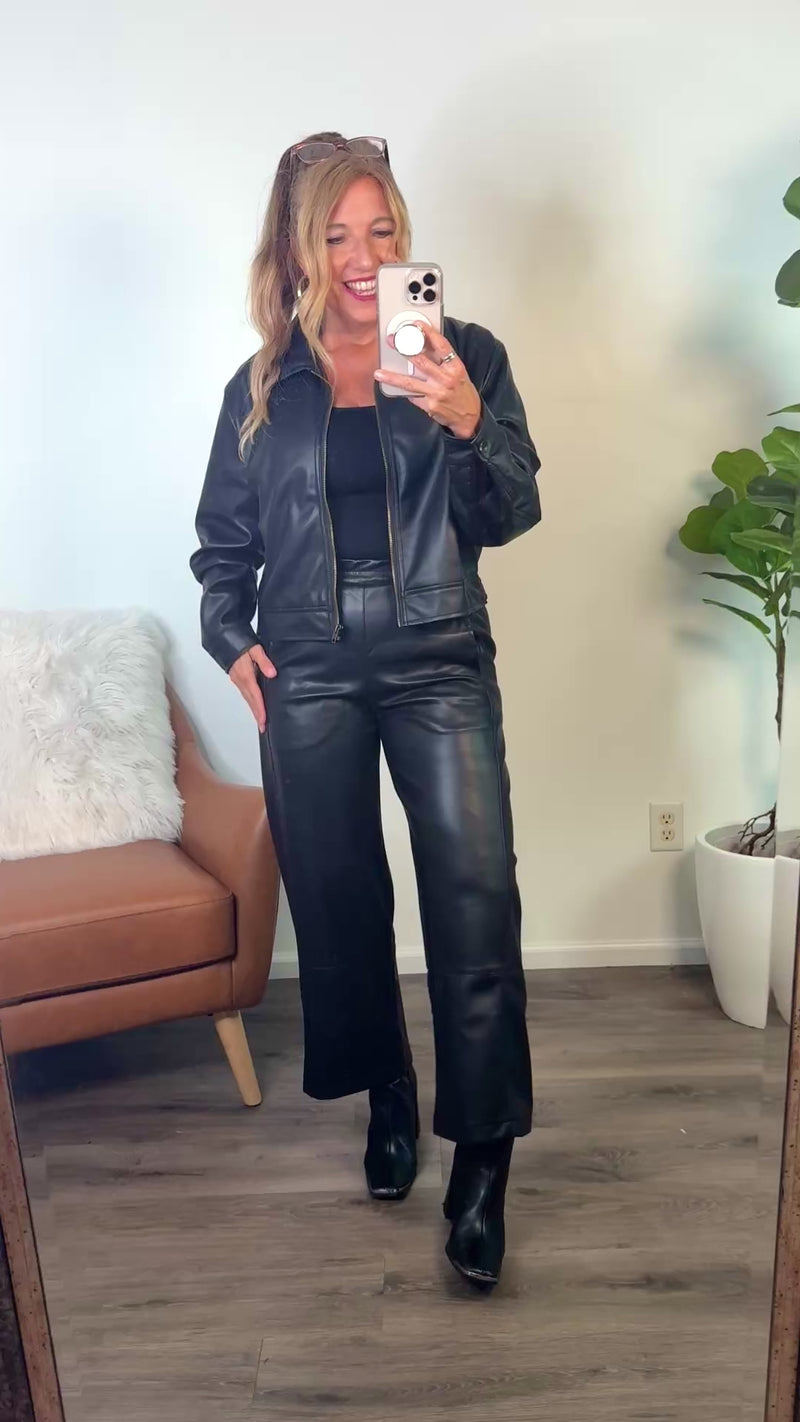 Jezebel Leather Pants : Black
