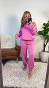 Jacqueline Cowl Neck w/ Jogger pants Set : Prism pink