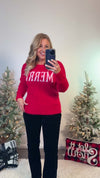 Mistletoe Kisses Merry Sweater : Red