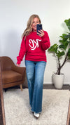 Verity Puff KC Sweater : Red