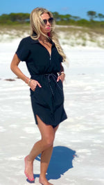 Tribal Sport Hartley Zip Polo Dress : Black