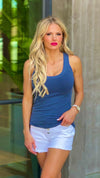 Day By Day Tank : Charcoal Blue