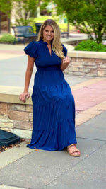 Blakely Tiered Dress : Navy