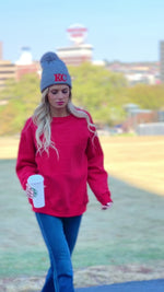 Kansas City Embossed Sweatshirt : Red