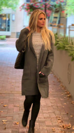 Warm Hugs Button Front Sweater Coat : Charcoal