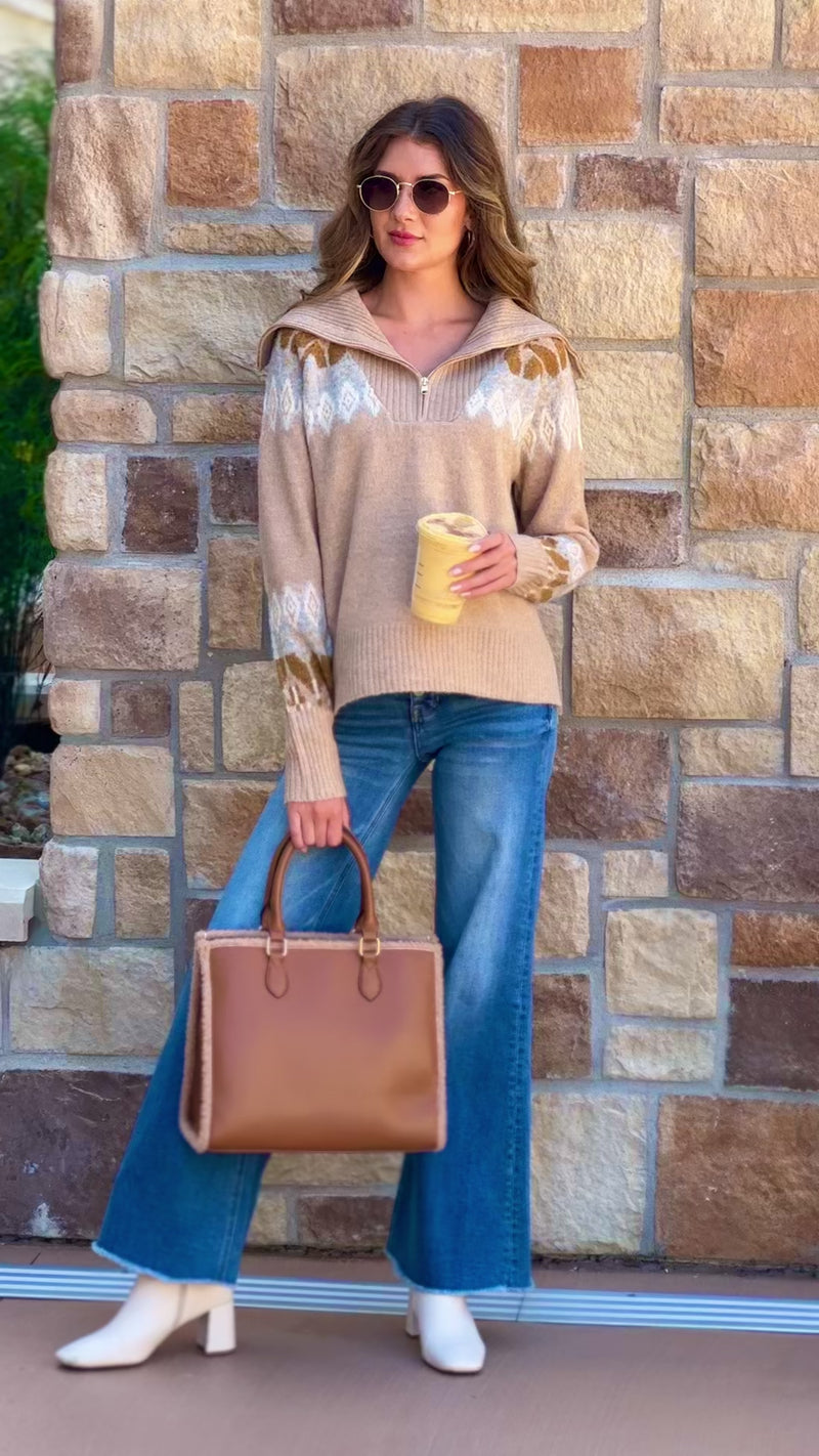 Ouray Sailor collared Sweater : Taupe