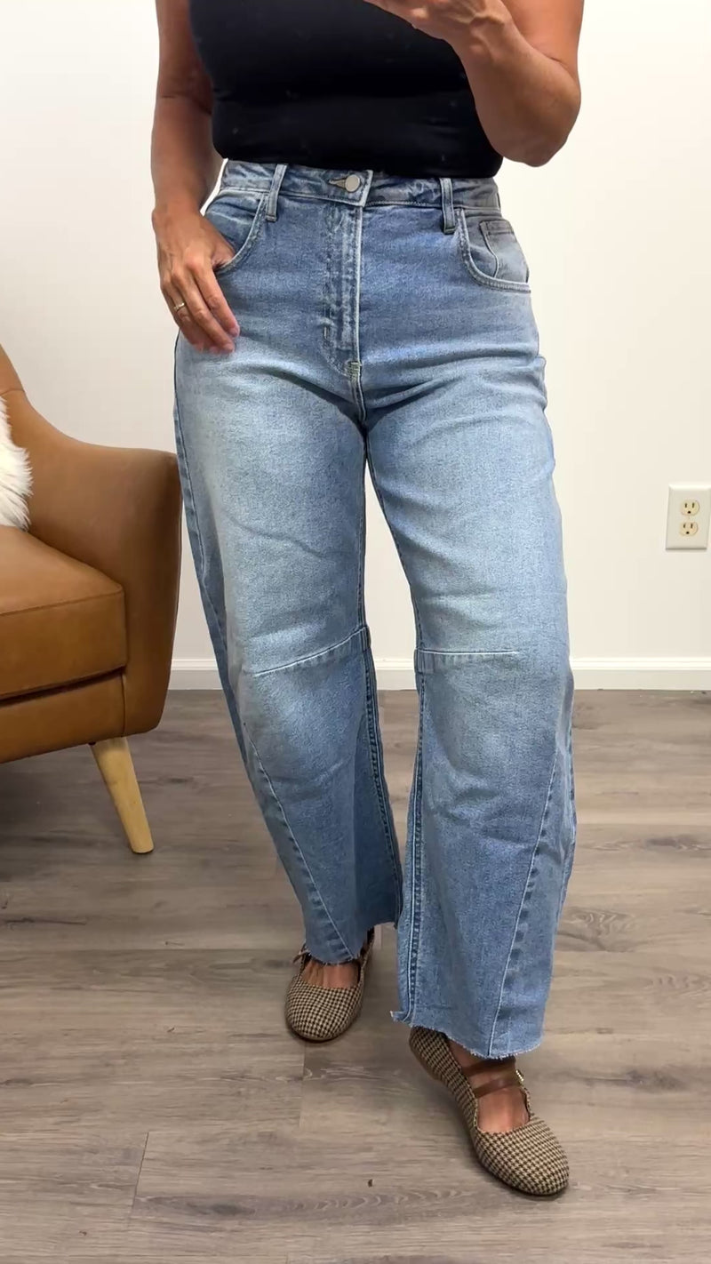Just Black Panmaco Corena Jean with Seams : Light Denim