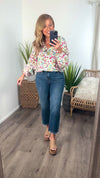 Pixie Long Sleeve Floral Blouse : Ivory Multi