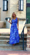 Jennae Tiered Maxi Dress : Blue