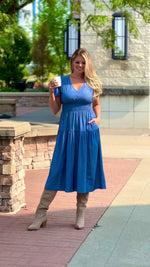 Lorrie Midi Dress : Dark Denim