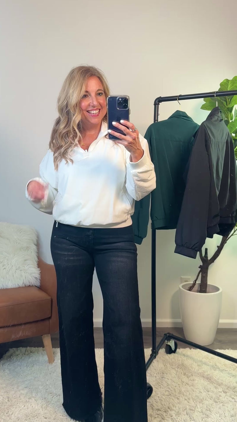 Morning Walk Fleece Lined Pullover : Ivory