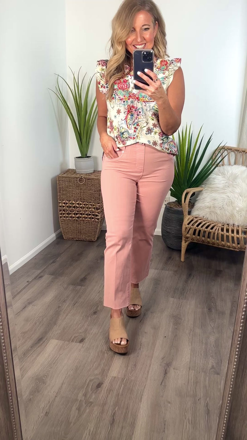 Liverpool Gia Glider Crop : Rose Blush