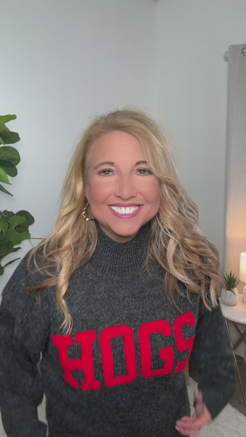 U of Arkansas Hogs Sweater : Black