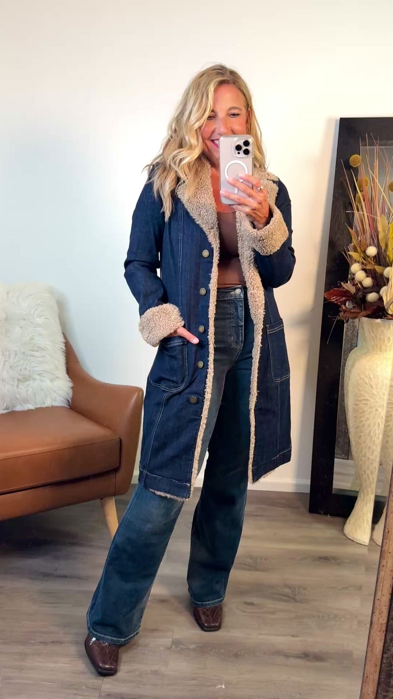 Liverpool Meris Coat : Dark Denim