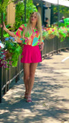 Teri Shorts with Pockets : Hot Pink