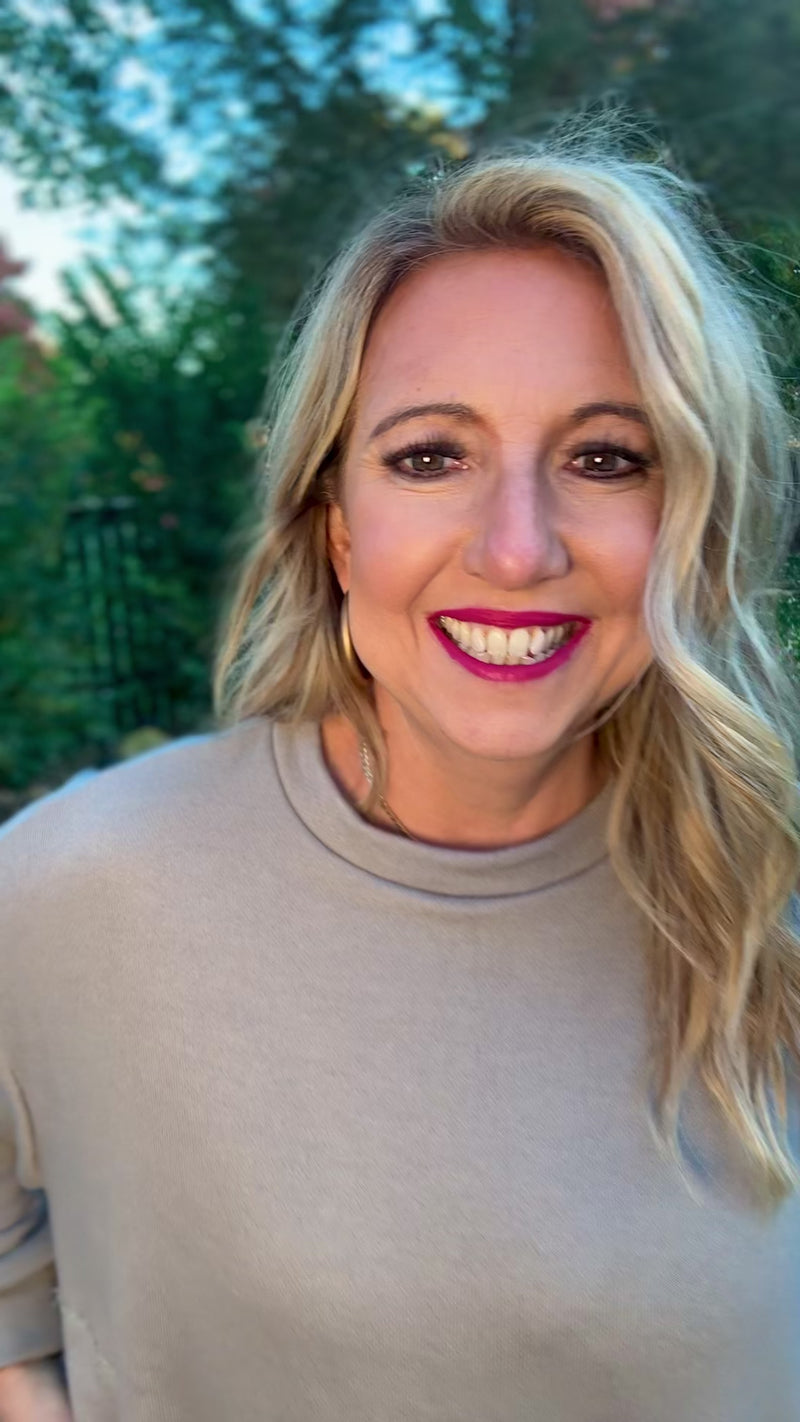 Atlas Long Sleeve Front Pockets Knit Pullover : Grey