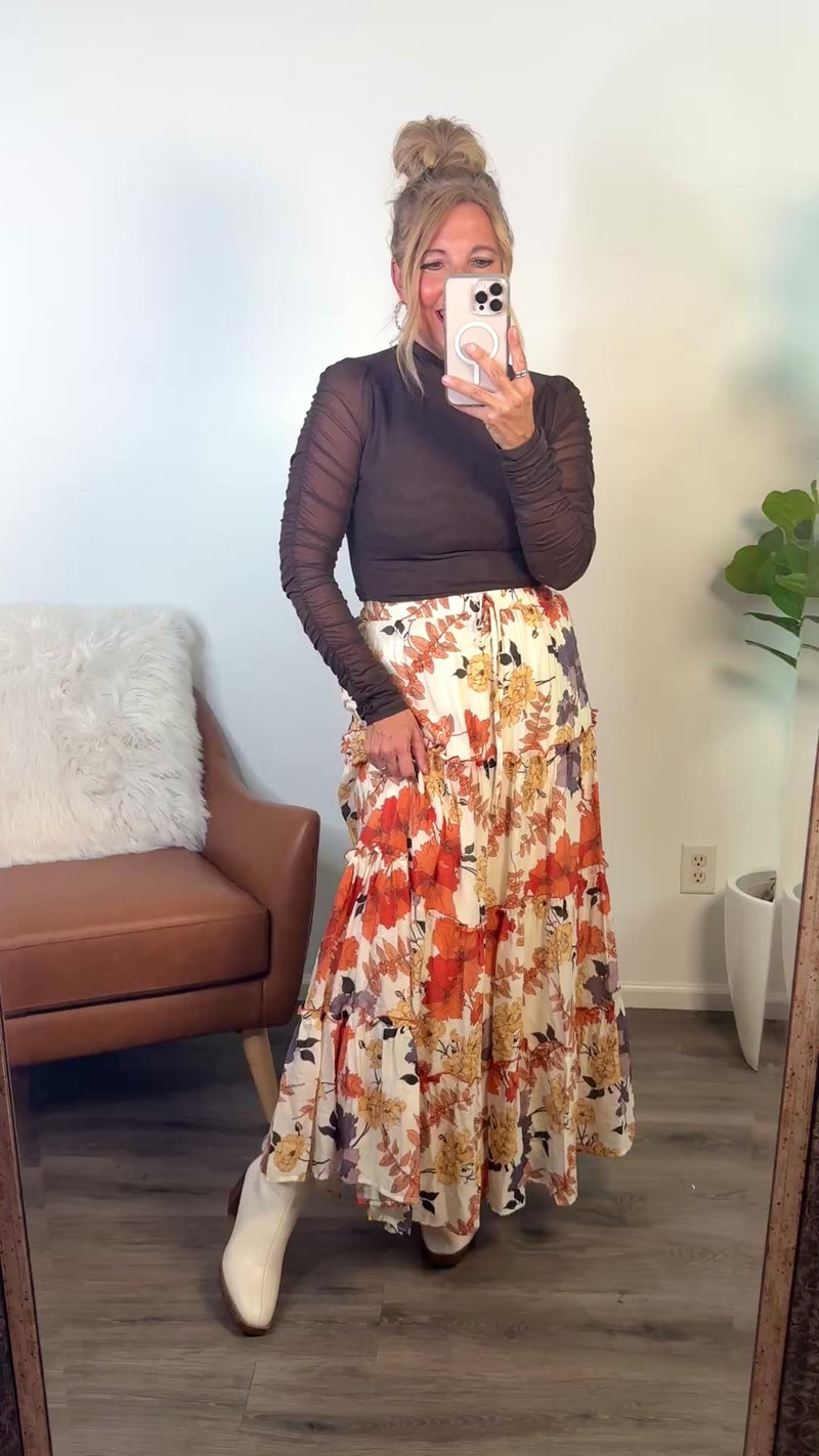 Mandisa Maxi Skirt : Rust
