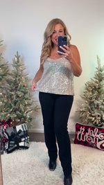 Jingle Bell Rock Sequin Cami : Almond