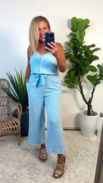Tribal Ayva Button Front Jumpsuit : Sailboat