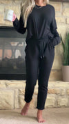 Sage Athleisure Zip Ankle Jogger Pants : Black