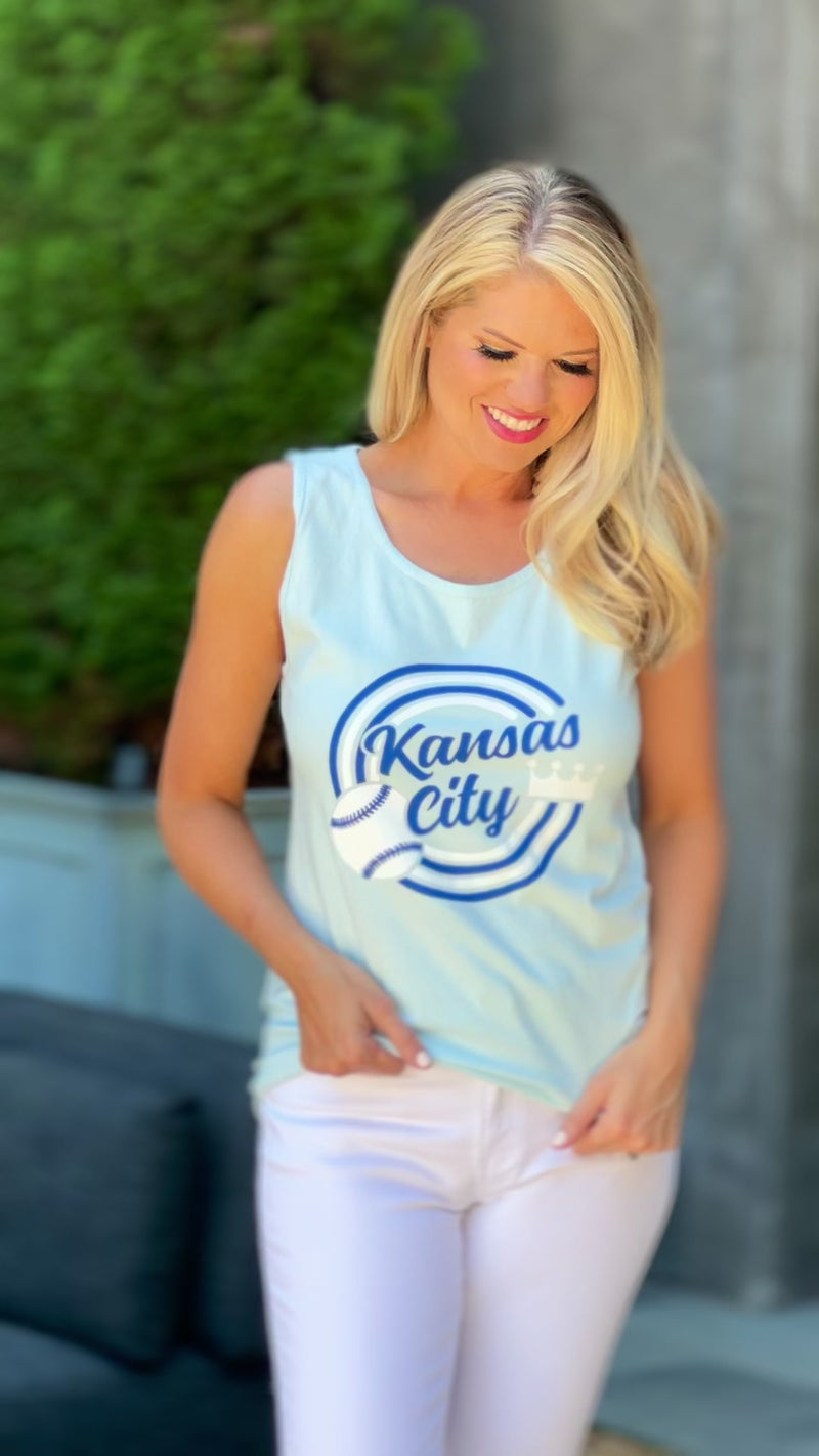 Kansas City Crown Tank Top : Baby Blue