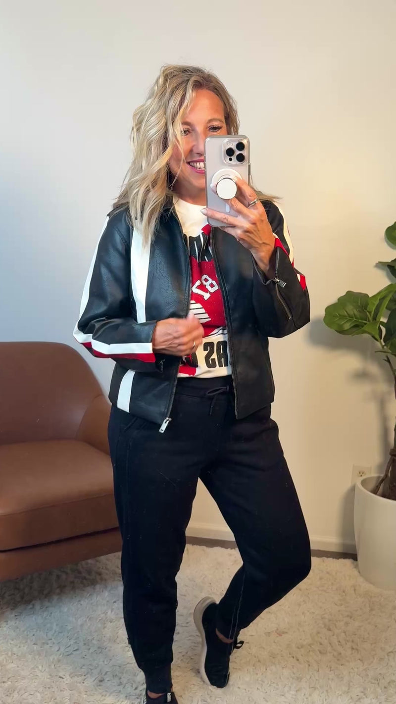 Janis Pleather Jacket : Black