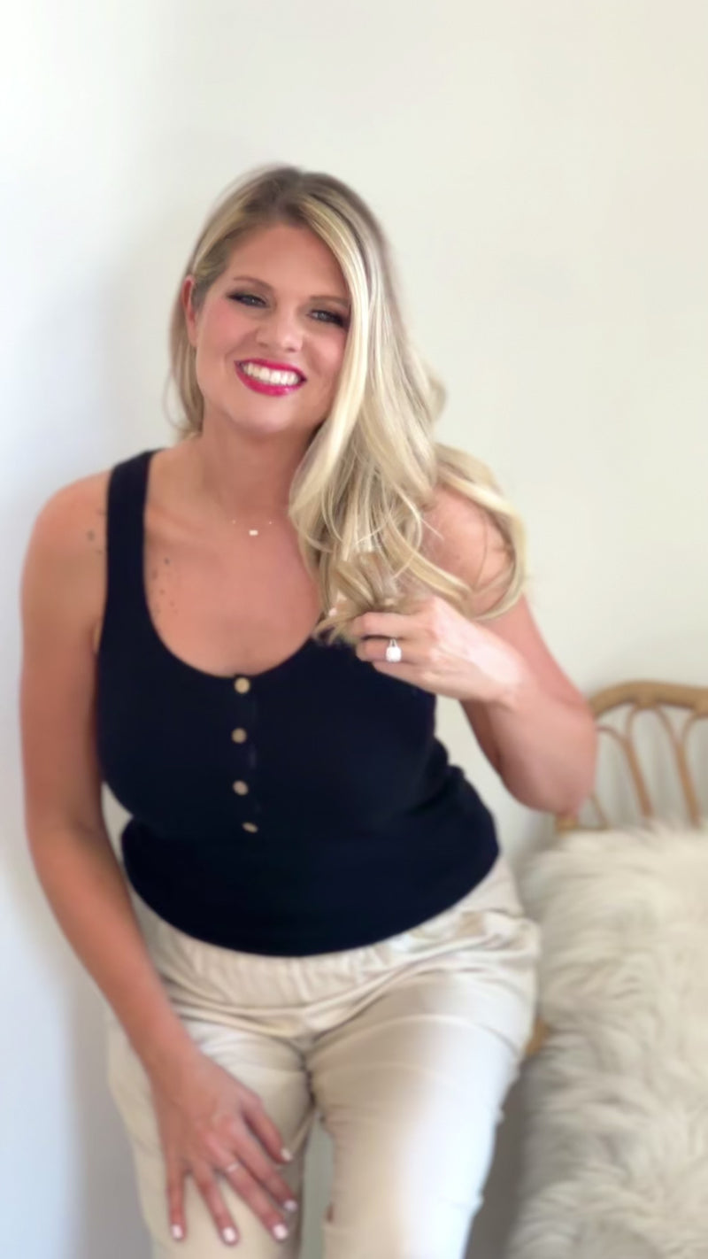 Let's Go Shopping Tank : Black