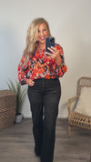 Liverpool Kate Shirred Blouse : Burnt Orange