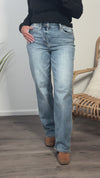 Judy Blue Nahdia Straight Jeans : Lt. Wash