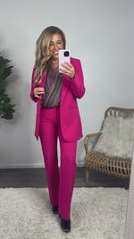 Liverpool Barbara Button Front Blazer : Pink Topaz