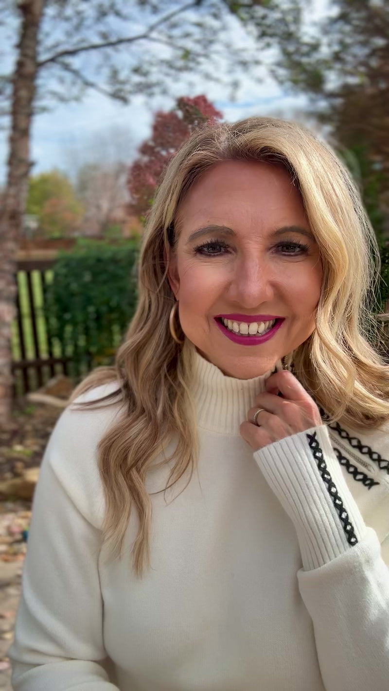 Charlie B Delphi Super Plush Sweater : Cream