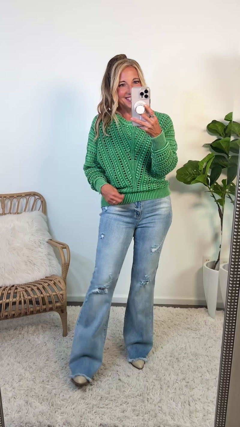 Tribal Celestine Crew Neck Sweater : FieldGreen