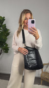 Alana Puffy Crossbody Bag : Black