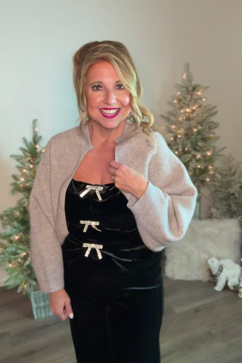 Julianna Sweater Cardigan Shrug : Grey