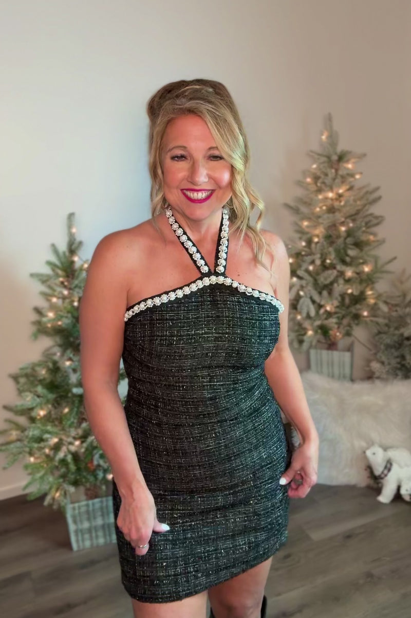 Cocktails in The Evening Pearl Dress : Black