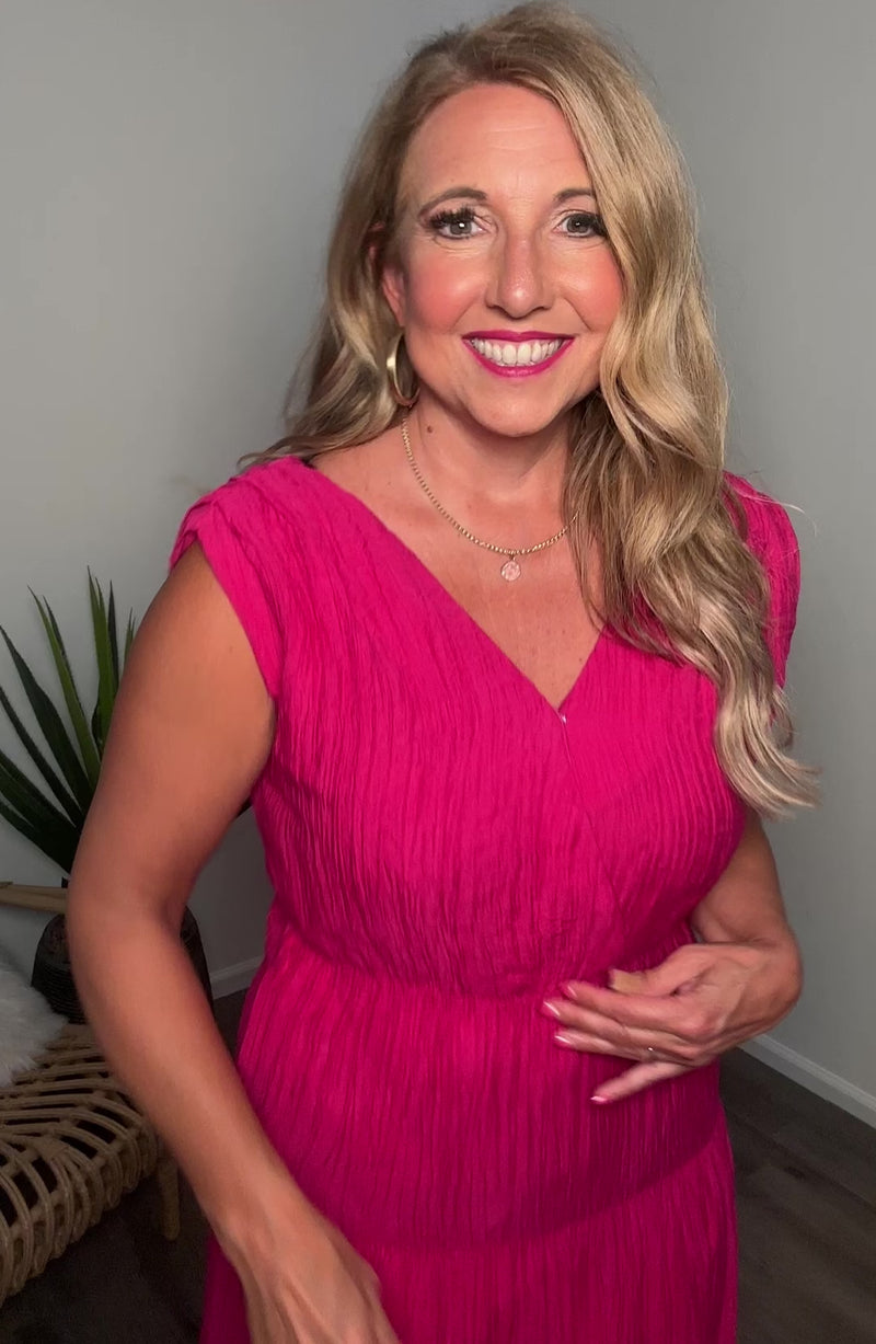 Hailee Maxi Dress : Hot Pink