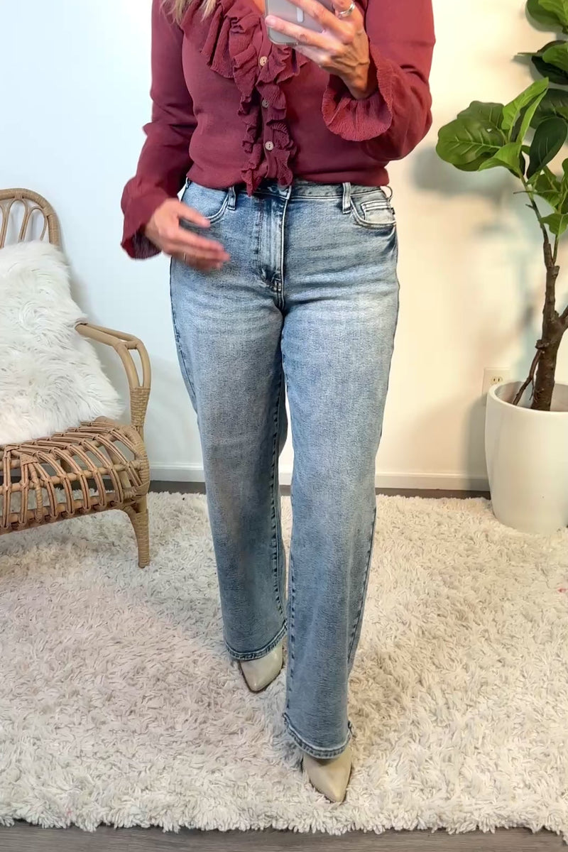 Judy Blue Wilhemina Vintage Wash Jeans : Light