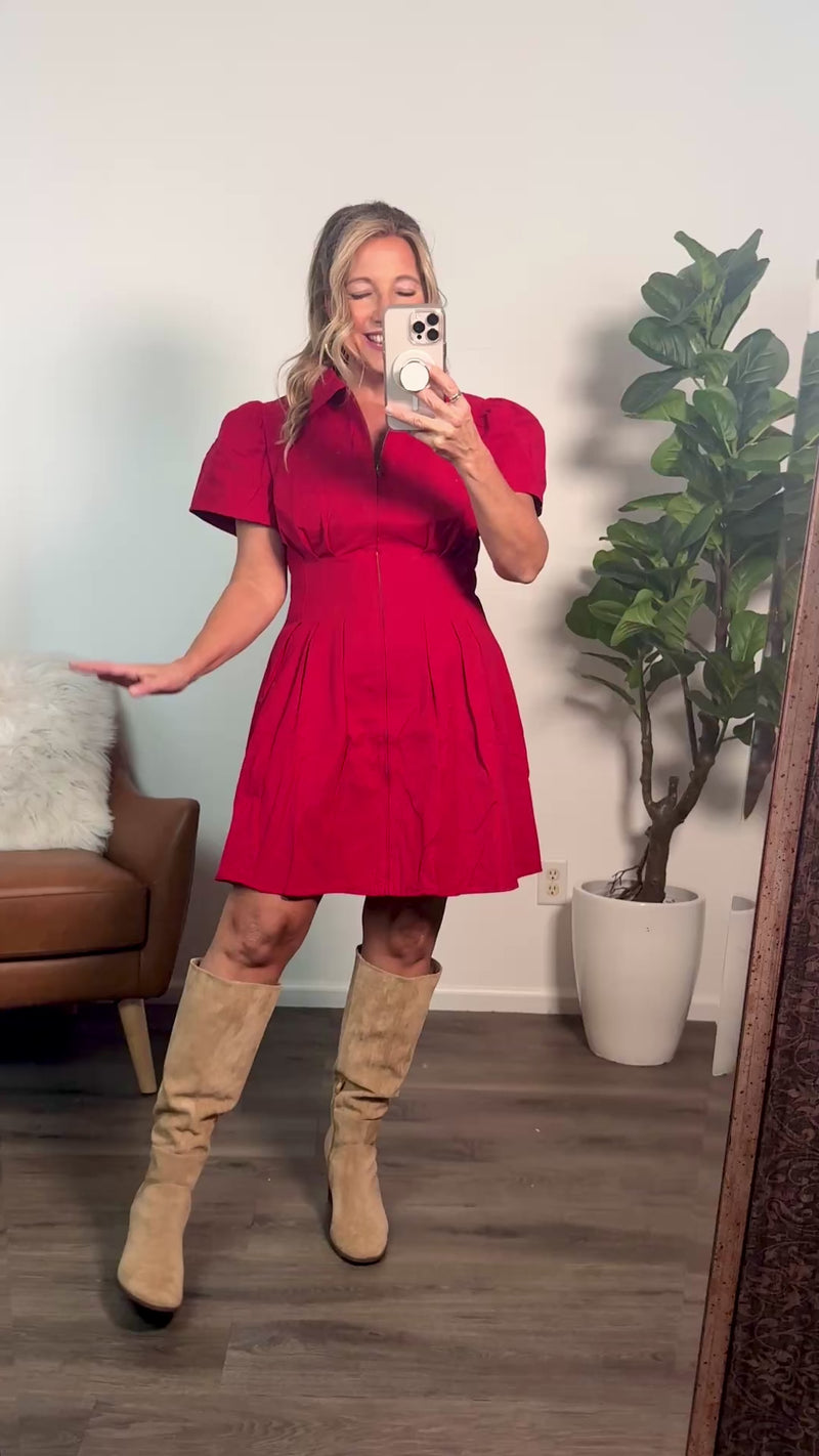 Colby Mini Dress : Red