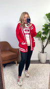 Taylor Varsity Kansas City Cardigan : Red