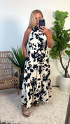 Alivia Halter Top Maxi Dress : Black