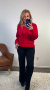 Minka Liverpool Dolman Sweater : Tango Red